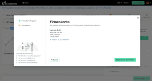 Registrierung abschließen